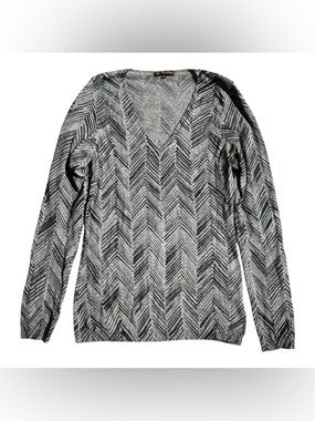 Loro Piana Cashmere V Neck Sweater Gray